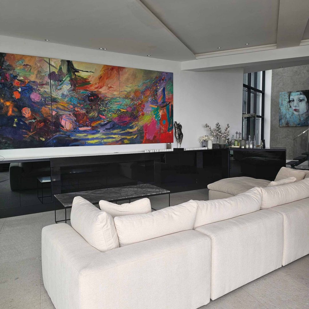 Miami-modular-in-situ Miami handcrafted sofa by Loom & Hide, Cape Town showroom